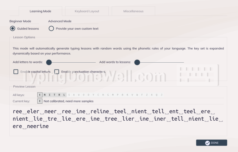 How to use Keybr? - beginner's guide (with photos) - TypingDoneWell.com