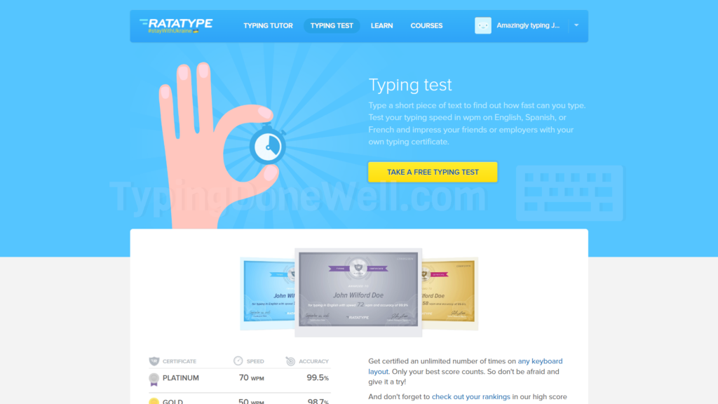 How to take a typing test? - guide with best sites to take one