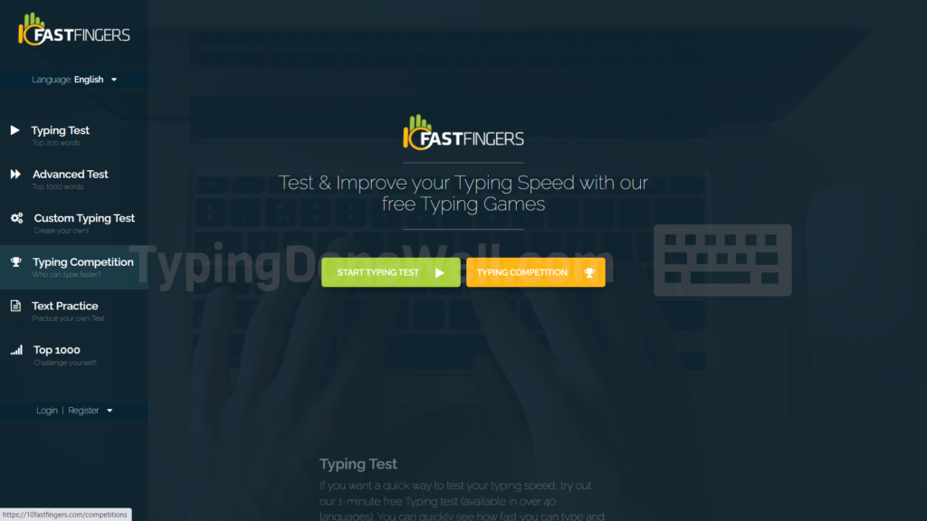 How to take a typing test? - guide with best sites to take one