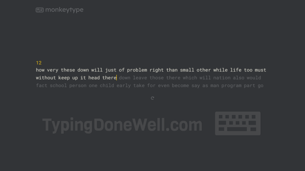 Monkey Type, Typing Test