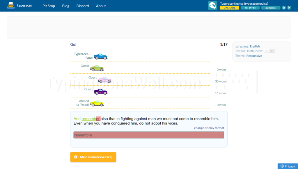 How to Improve your typing speed with Typeracer « Software Tips